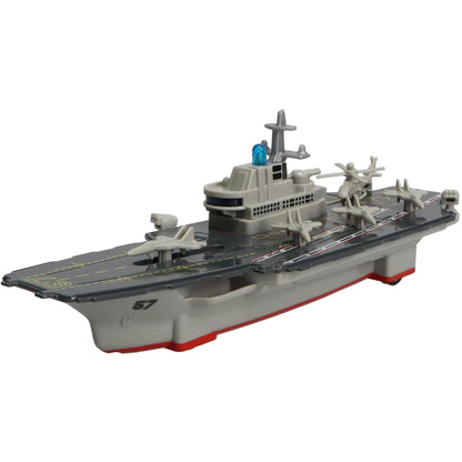 Fun Stuff Inc. Pull Back Planes 8.5" Aircraft Carrier Pullback Toy w/Light and Sound (1 Pc. Assorted Styles)