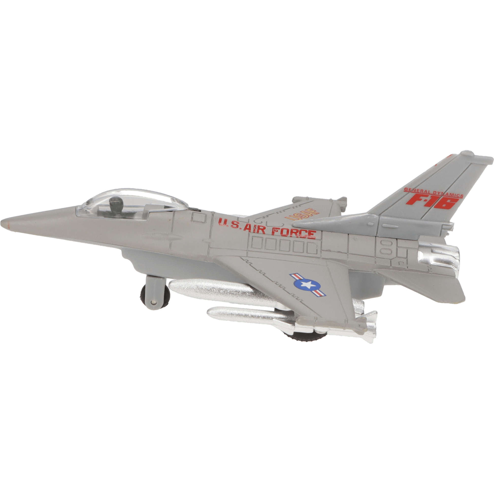 Barry-Owen Co Pull Back Planes F-16 Falcon 6" Pullback Diecast Airplane (1 Piece. Assorted Styles)