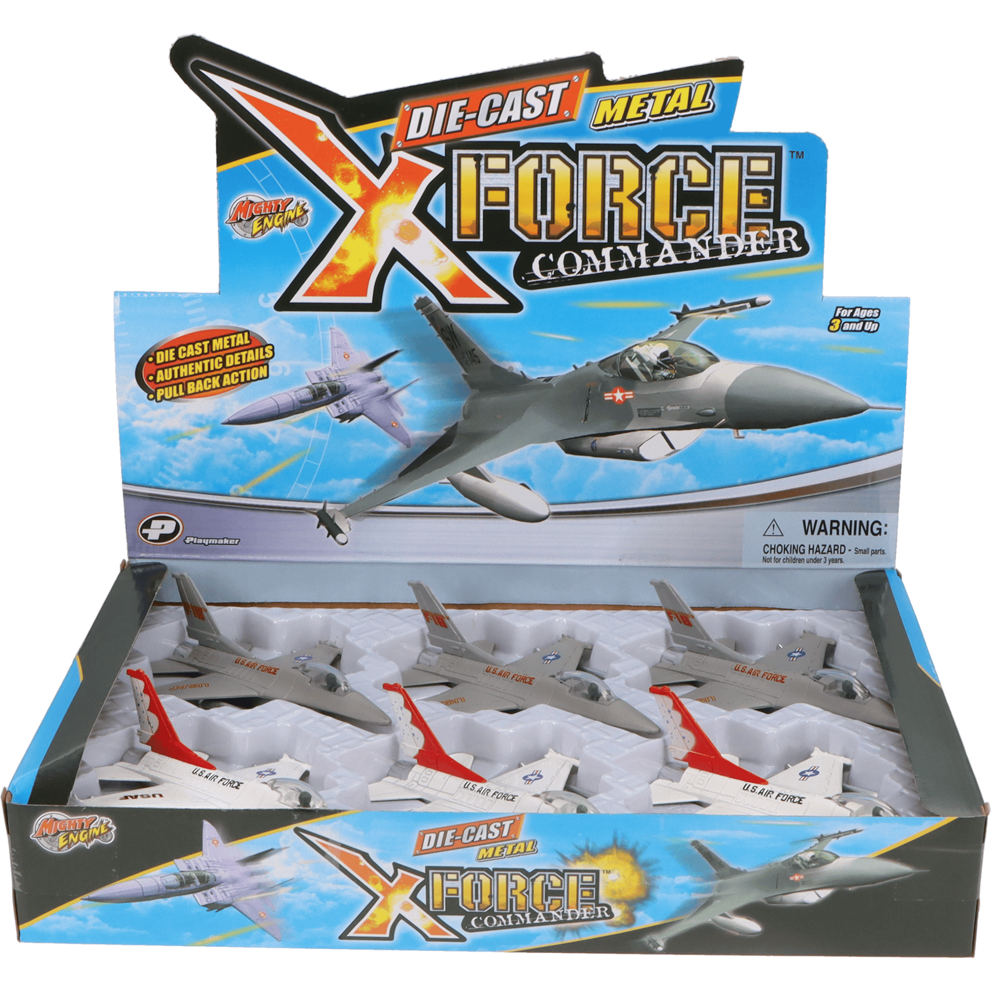 Barry-Owen Co Pull Back Planes F-16 Falcon 6" Pullback Diecast Airplane (1 Piece. Assorted Styles)