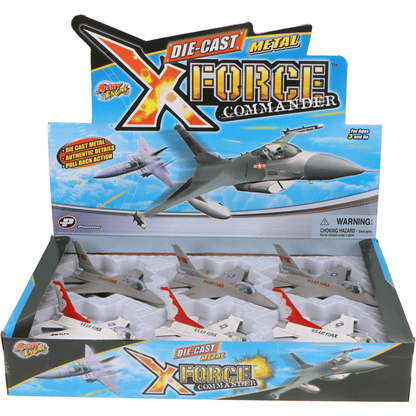 Barry-Owen Co Pull Back Planes F-16 Falcon 6" Pullback Diecast Airplane (1 Piece. Assorted Styles)
