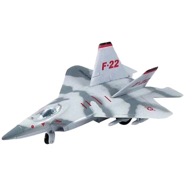 Wow Toyz Pull Back Planes F-22 Raptor 8" Pullback Diecast Airplane (1 Pc. Assorted Styles)