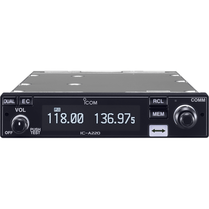 Icom Radios Icom A220T TSO'd Panel Mount VHF Air Band Transceiver with OLED Display (8.33/25 kHz)