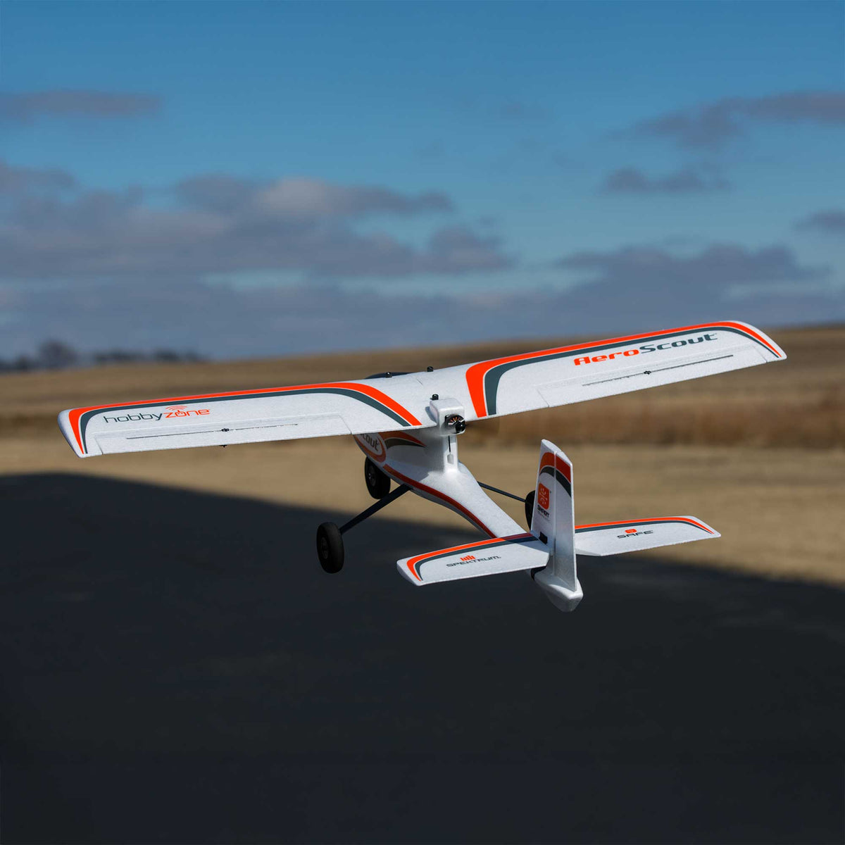HobbyZone Remote Control Planes HobbyZone AeroScout S 2 1.1m RTF Basic RC Airplane with SAFE and RealFlight Trainer Edition