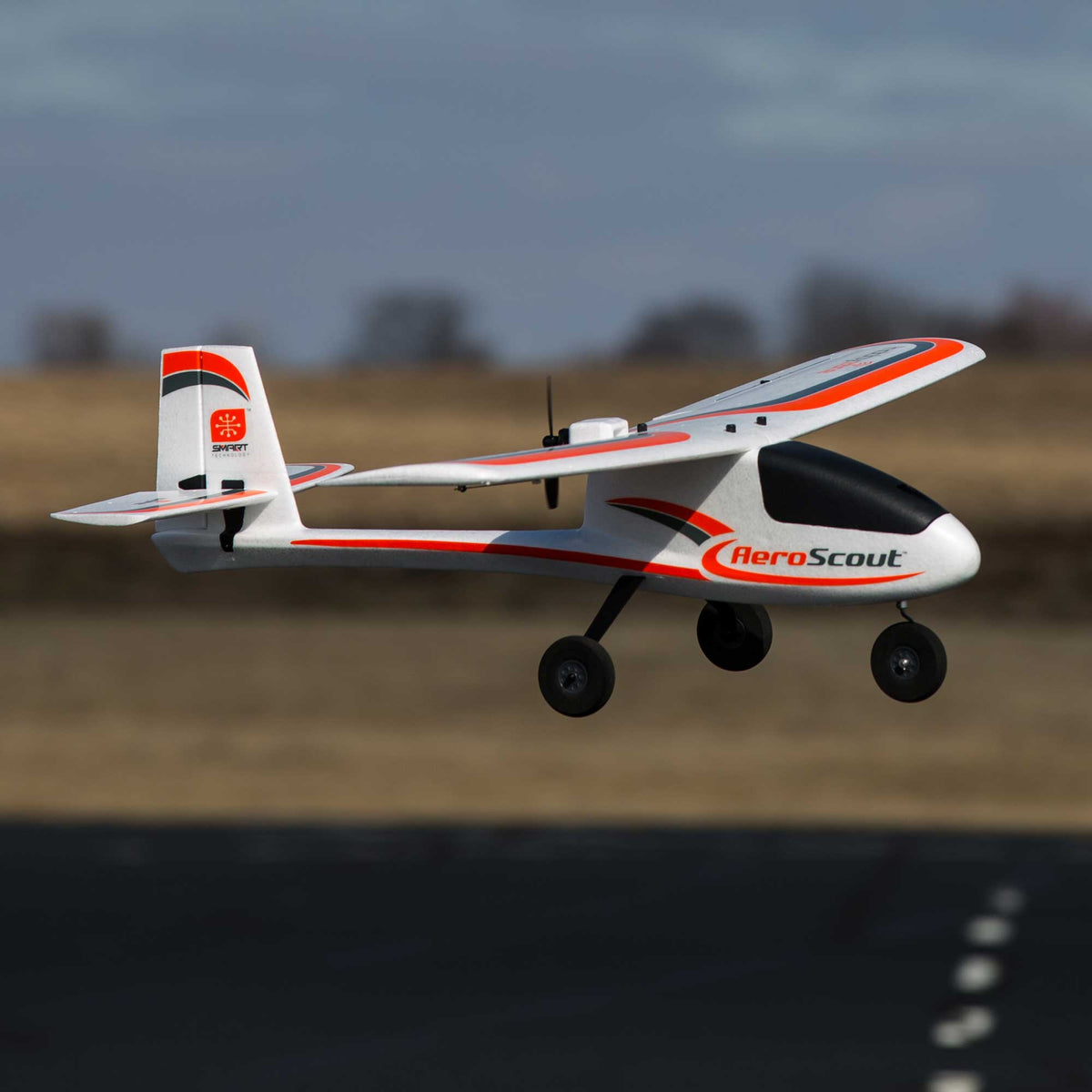 HobbyZone Remote Control Planes HobbyZone AeroScout S 2 1.1m RTF Basic RC Airplane with SAFE and RealFlight Trainer Edition