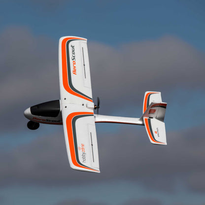 HobbyZone Remote Control Planes HobbyZone AeroScout S 2 1.1m RTF Basic RC Airplane with SAFE and RealFlight Trainer Edition