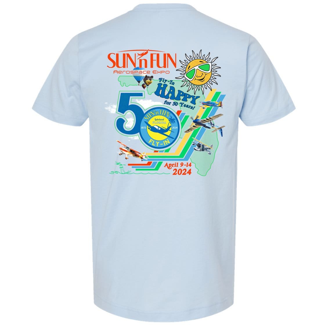 SUN 'n FUN Shirts 2XLarge / Baby Blue Official Poster SUN 'n FUN 2024 T-Shirt