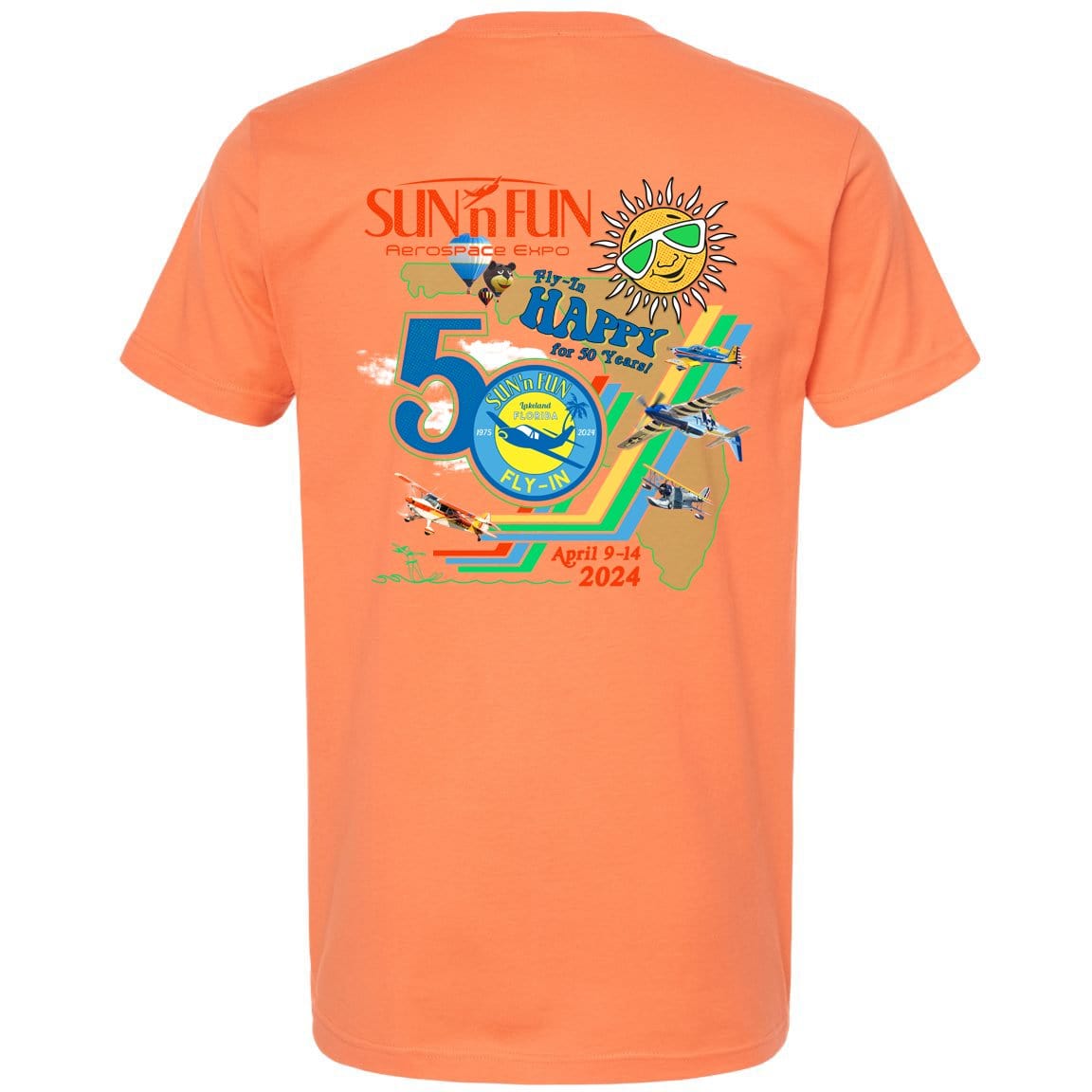 SUN 'n FUN Shirts 2XLarge / Coral Official Poster SUN 'n FUN 2024 T-Shirt