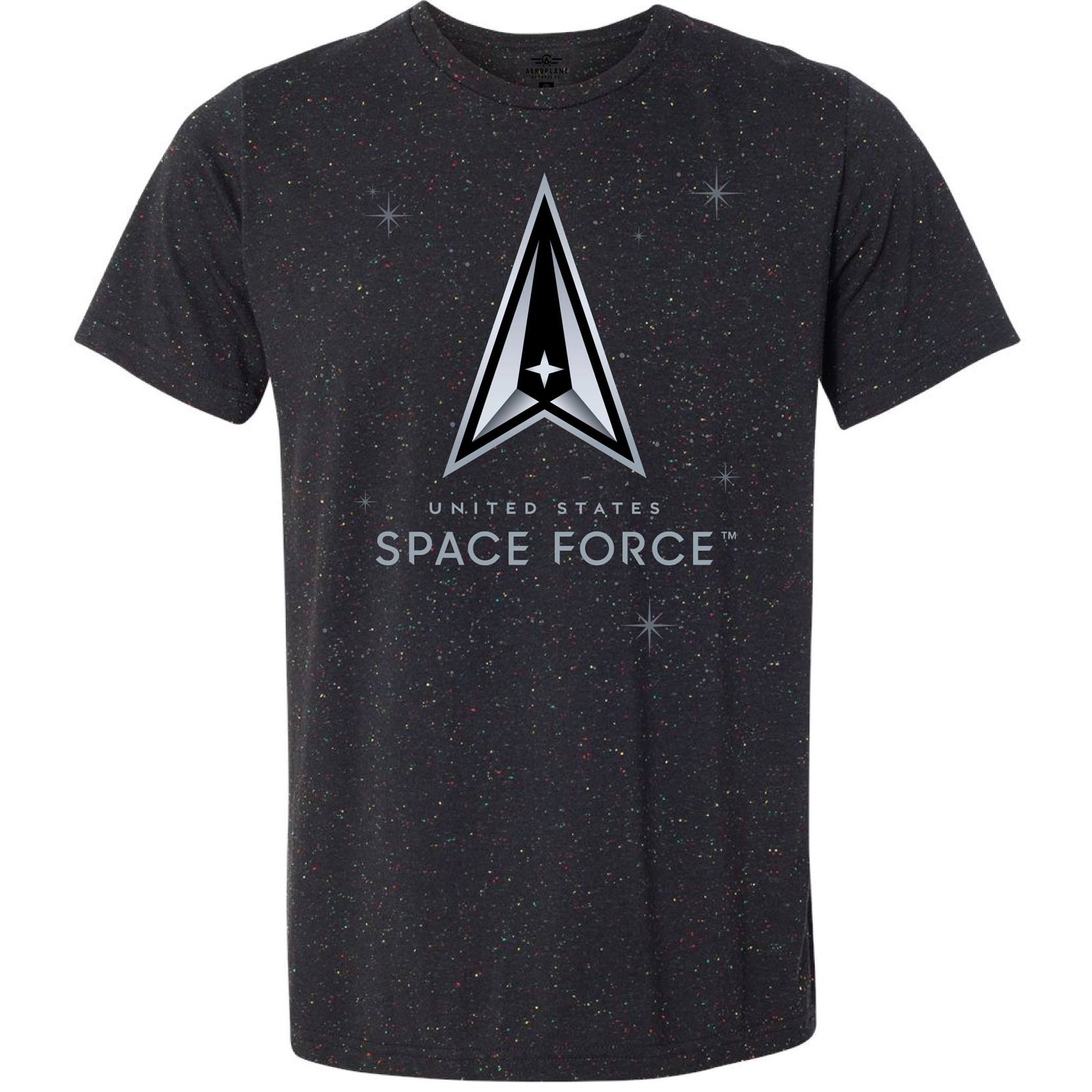 Aeroplane Apparel Company Shirts 2XLarge / Jet Black U.S. Space Force Officially Licensed Aeroplane Apparel Co. Men's T-Shirt