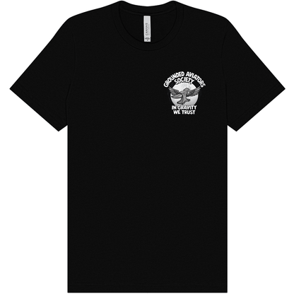 Aeroplane Apparel Company Shirts Grounded Aviators Society - Caution Flight Risk T-Shirt by Aeroplane Apparel Co.