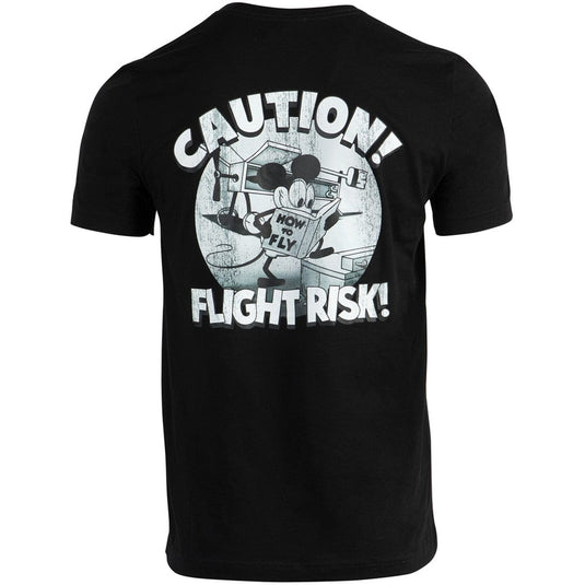 Aeroplane Apparel Company Shirts Grounded Aviators Society - Caution Flight Risk T-Shirt by Aeroplane Apparel Co.