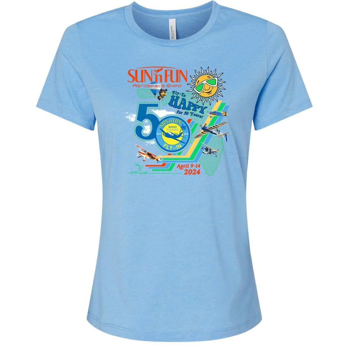 SUN n FUN 2024 Women's Aviation Tee – 50th Anniversary