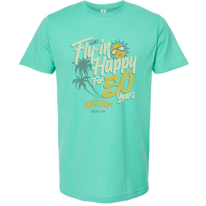 SUN 'n FUN Shirts Large / Mint Fly In Happy SUN 'n FUN 2024 T-Shirt