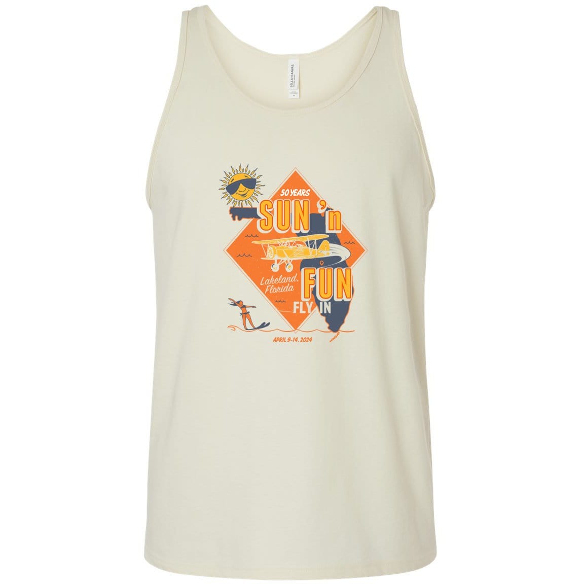 SUN 'n FUN Shirts Large / Natural Vintage Logo SUN 'n FUN 2024 Unisex Tanktop