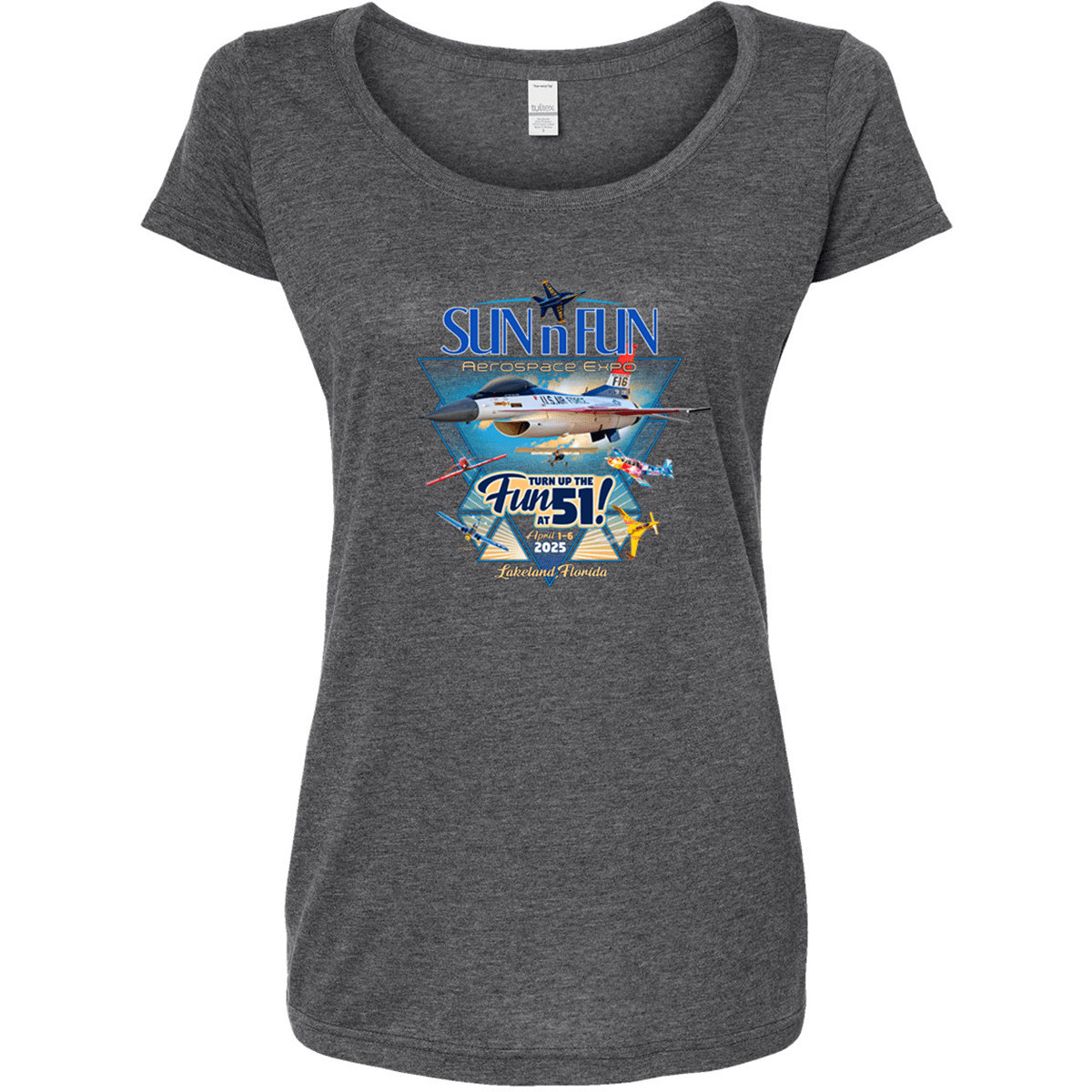 SUN 'n FUN Shirts Poster SUN 'n FUN 2025 Women's Scoop T-Shirt