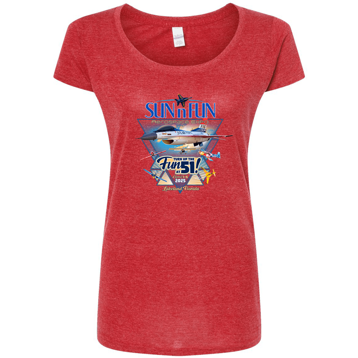 SUN 'n FUN Shirts Poster SUN 'n FUN 2025 Women's Scoop T-Shirt