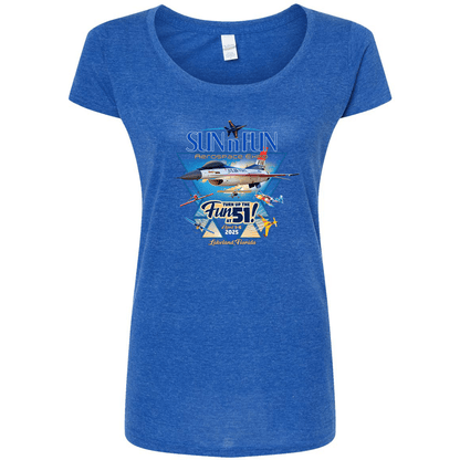 SUN 'n FUN Shirts Poster SUN 'n FUN 2025 Women's Scoop T-Shirt