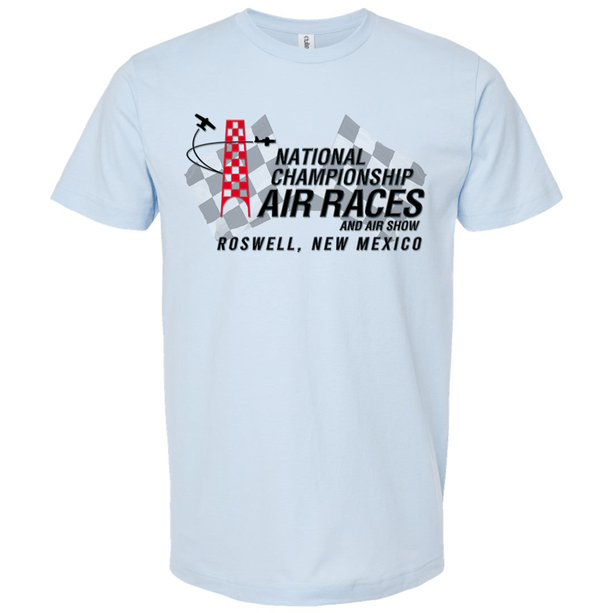Roswell Air Races Shirts S / Baby Blue Checkered Flags Roswell Air Races T-Shirt