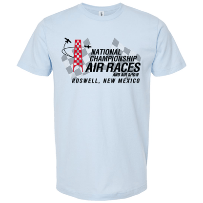 Roswell Air Races Shirts S / Baby Blue Checkered Flags Roswell Air Races T-Shirt