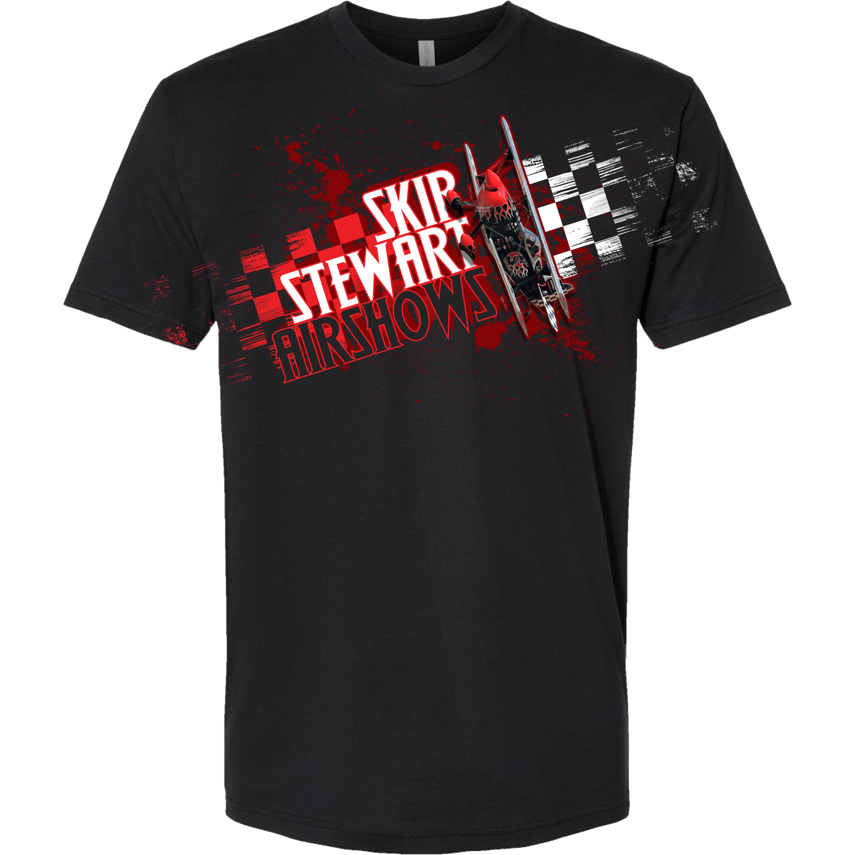 Skip Stewart Shirts S / Black Checkerboard Skip Stewart Airshows T-Shirt