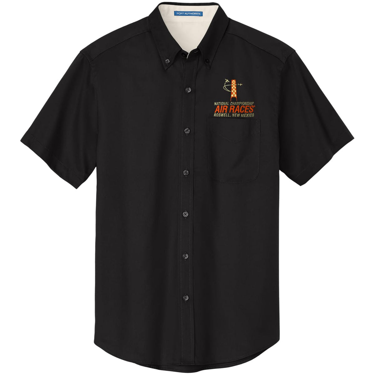 Roswell Air Races Shirts S / Black Roswell Air Races Short Sleeve Button Up Shirt
