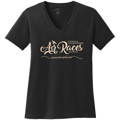 Roswell Air Races Shirts S / Black Roswell Air Races Women's V-Neck T-Shirt