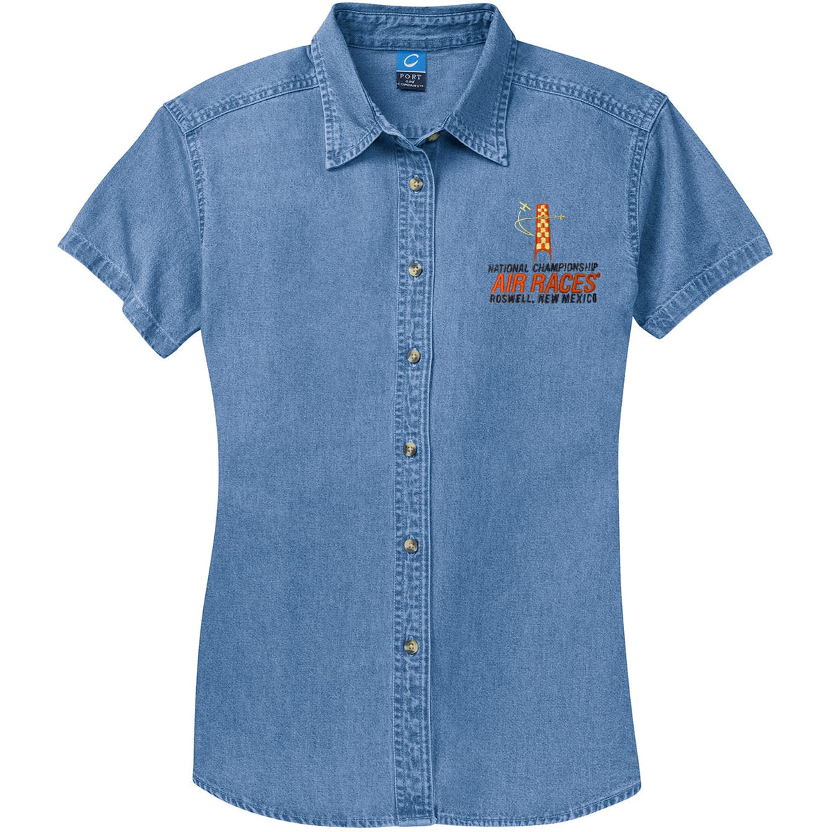 Roswell Air Races Shirts S / Faded Blue Roswell Air Races Women's Denim Shirt