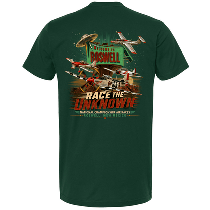 Roswell Air Races Shirts S / Forest Green Race the Unknown Roswell Air Races T-Shirt