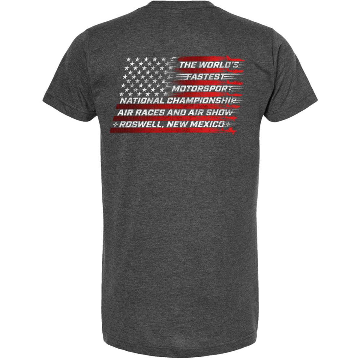 Roswell Air Races Shirts S / Heather Charcoal World's Fastest Flag Roswell Air Races T-Shirt