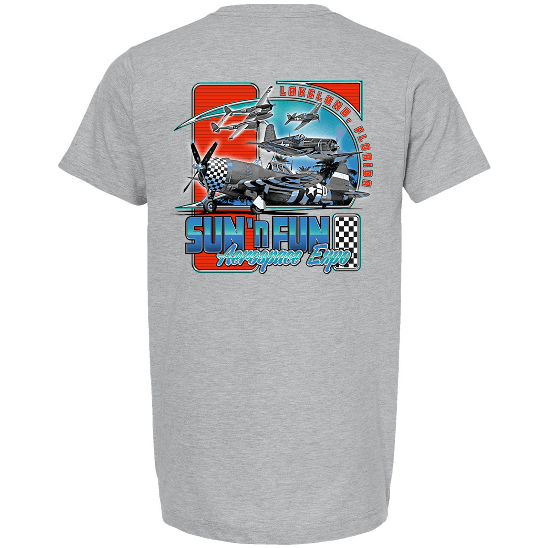 SUN 'n FUN Shirts S / Heather Grey Checkered Warbirds SUN 'n FUN 2026 T-Shirt