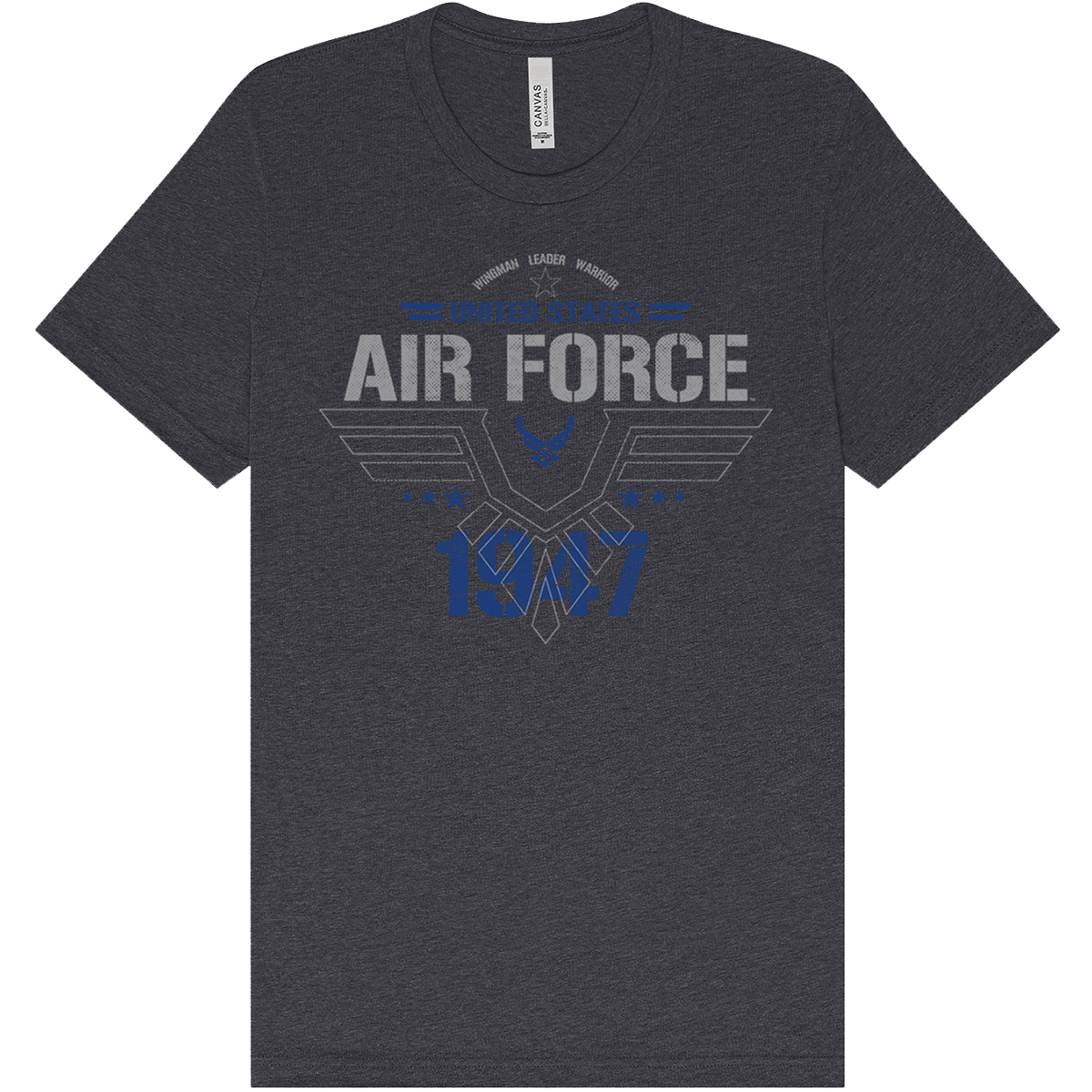 Aeroplane Apparel Company Shirts S / Heather Midnight U.S. Air Force Wingman Leader Warrior T-Shirt by Aeroplane Apparel Co.