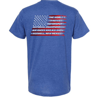 Roswell Air Races Shirts S / Heather Royal World's Fastest Flag Roswell Air Races T-Shirt