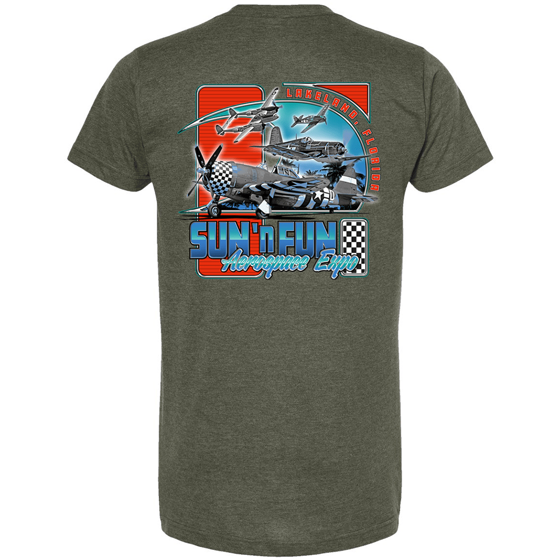 SUN 'n FUN Shirts S / Military Green Checkered Warbirds SUN 'n FUN 2026 T-Shirt