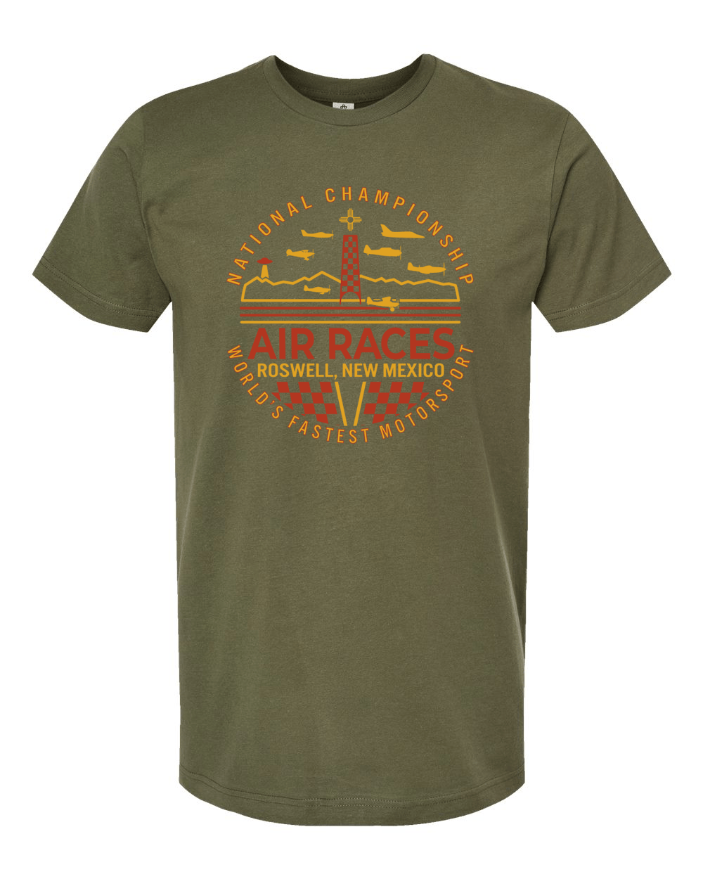 Roswell Air Races Shirts S / Military Green Landscape Roswell Air Races Unisex T-Shirt