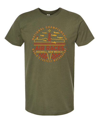 Roswell Air Races Shirts S / Military Green Landscape Roswell Air Races Unisex T-Shirt