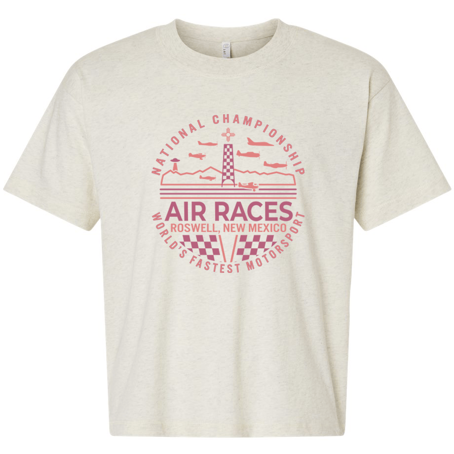 Roswell Air Races Shirts S / Natural Landscape Ladies Roswell Air Races Boxy T-Shirt