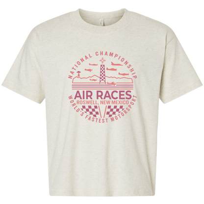 Roswell Air Races Shirts S / Natural Landscape Ladies Roswell Air Races Boxy T-Shirt