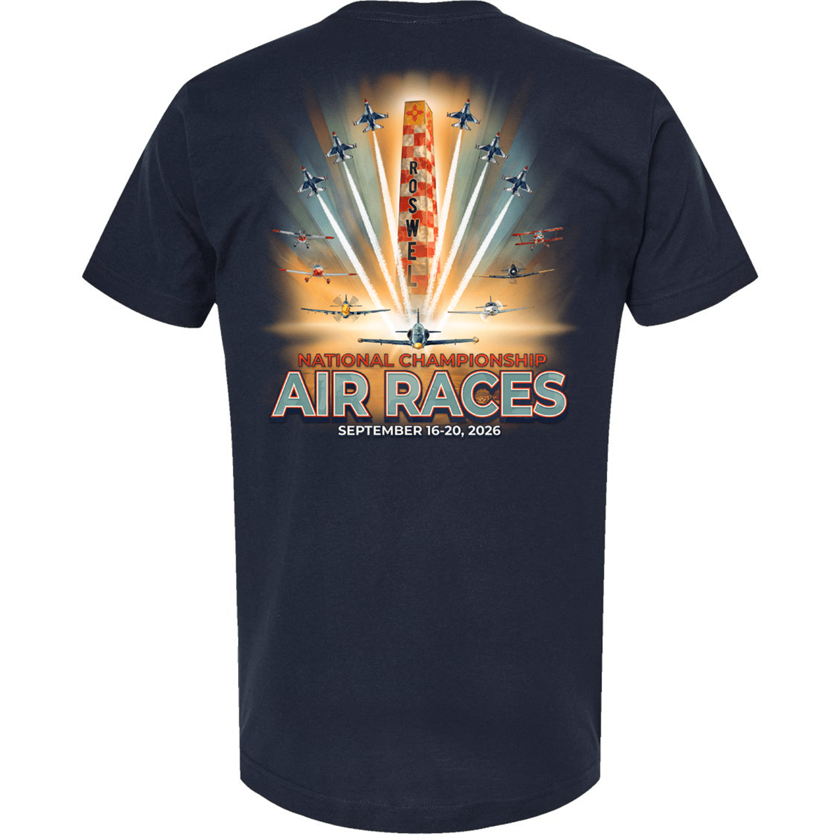 Roswell Air Races Shirts S / Navy 2026 Official Poster Roswell Air Races T-Shirt