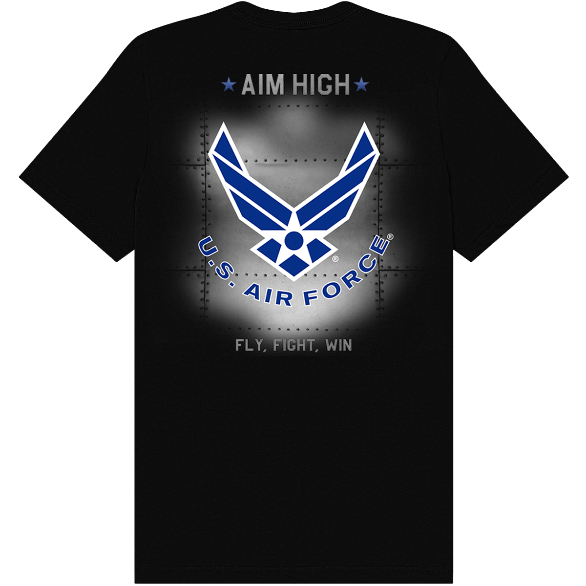 Aeroplane Apparel Company Shirts S / Navy Blue U.S. Air Force Rivet Over T-Shirt by Aeroplane Apparel Co.