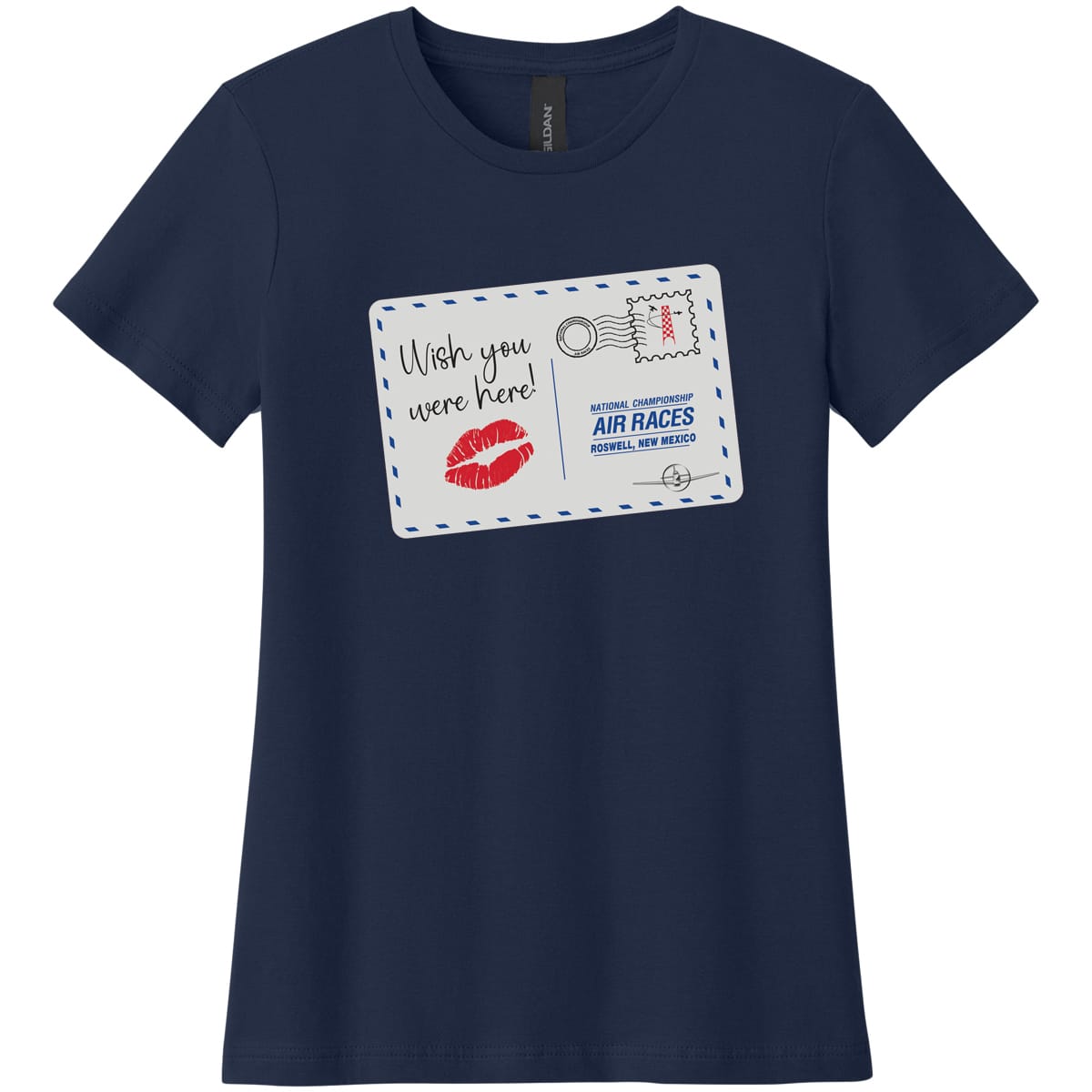 Roswell Air Races Shirts S / Navy Wish You Were Here Roswell Air Races Women's T-Shirt