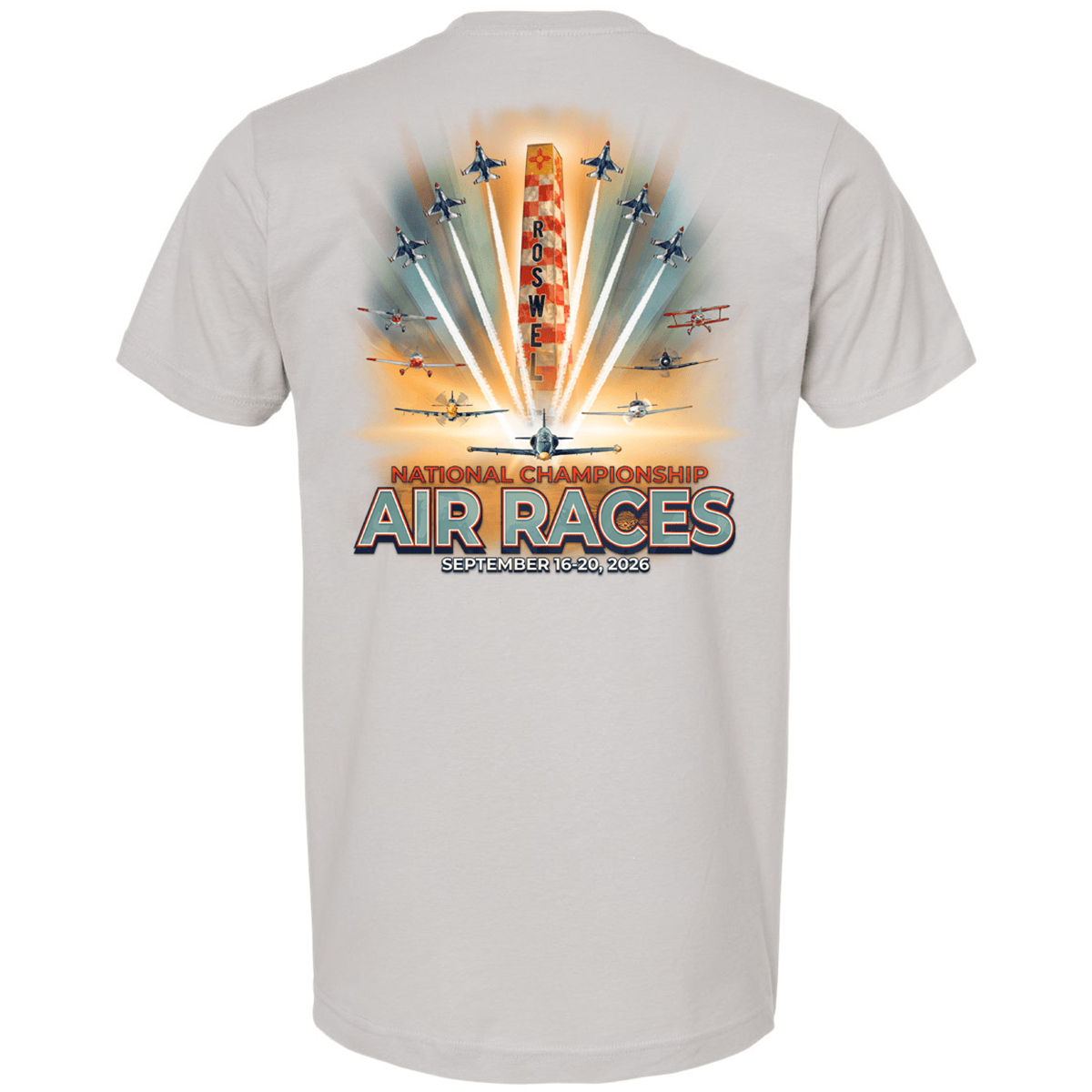 Roswell Air Races Shirts S / Silver 2026 Official Poster Roswell Air Races T-Shirt