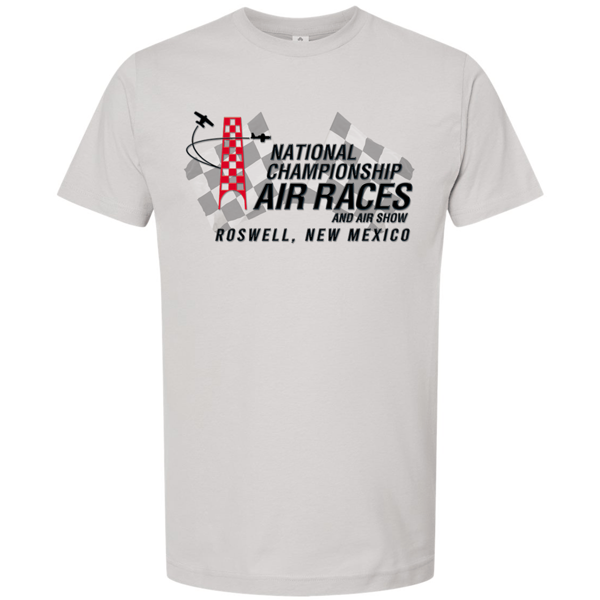 Roswell Air Races Shirts S / Silver Checkered Flags Roswell Air Races T-Shirt