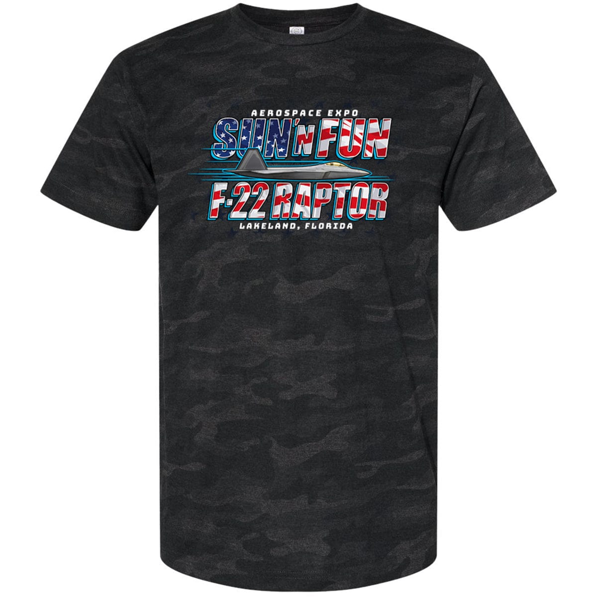 SUN 'n FUN Shirts S / Storm Camo Stealth & Stripes SUN 'n FUN 2026 F-22 Raptor T-Shirt