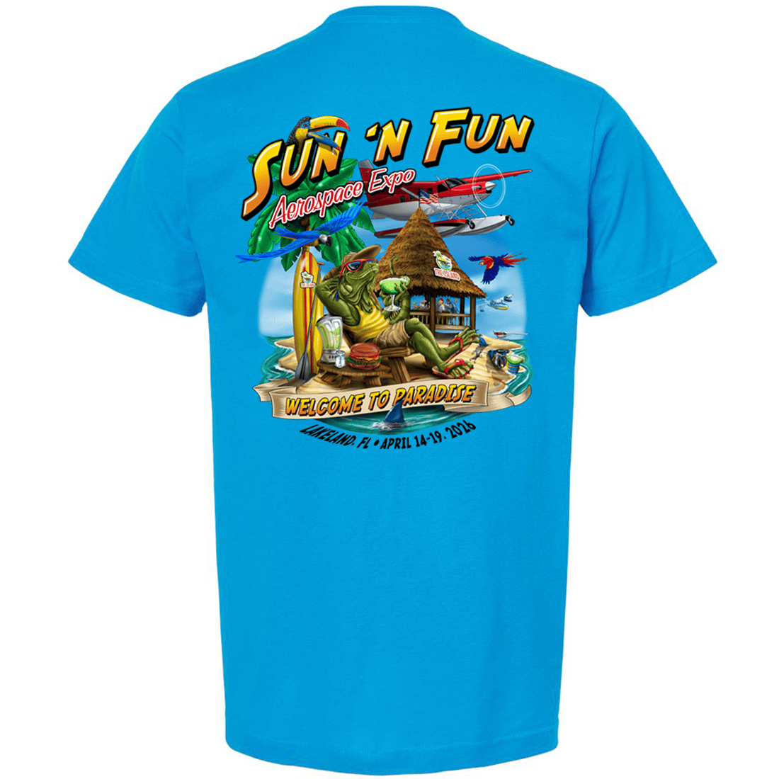 SUN 'n FUN Shirts S / Turquoise Blue Tiki Takeoff SUN 'n FUN 2026 T-Shirt