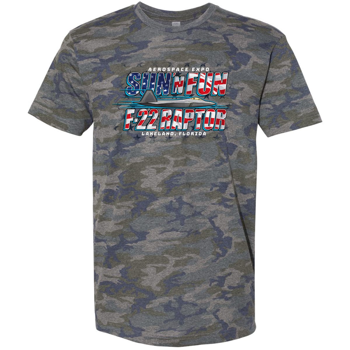 SUN 'n FUN Shirts S / Vintage Camo Stealth & Stripes SUN 'n FUN 2026 F-22 Raptor T-Shirt
