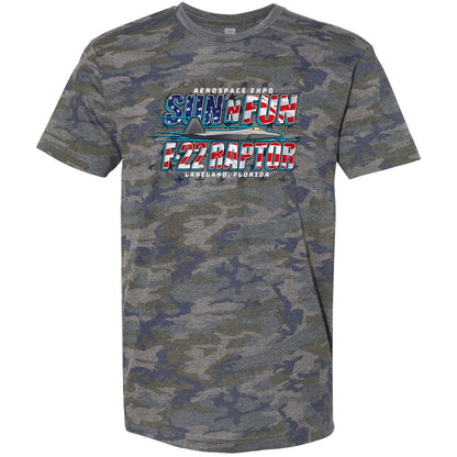 SUN 'n FUN Shirts S / Vintage Camo Stealth & Stripes SUN 'n FUN 2026 F-22 Raptor T-Shirt