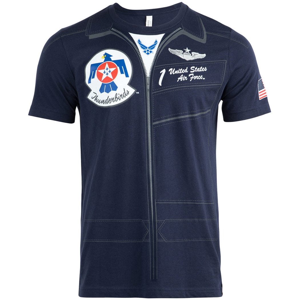 Aeroplane Apparel Company Shirts U.S. Air Force Thunderbirds Flight Suit Kids T-Shirt by Aeroplane Apparel Co.
