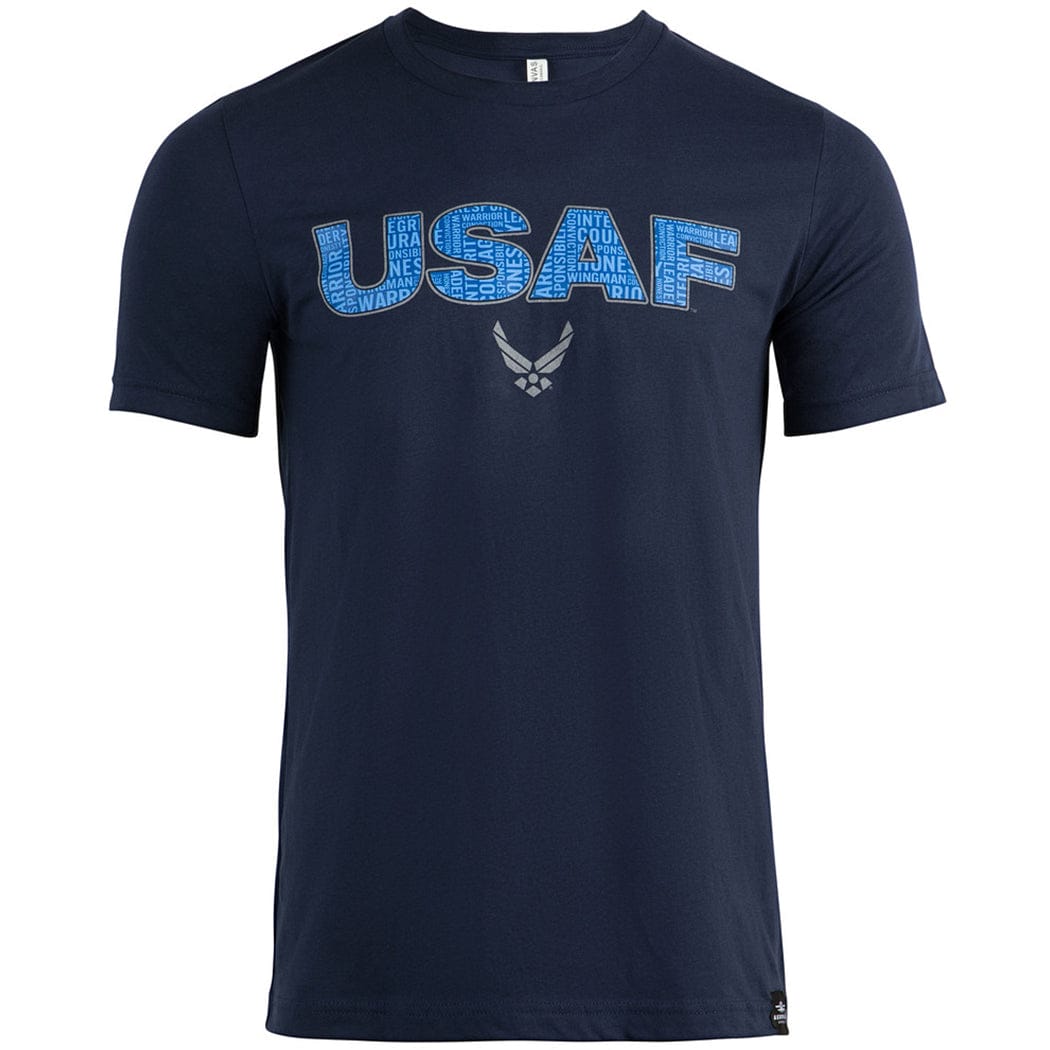 Aeroplane Apparel Company Shirts U.S. Air Force Values Reflective T-Shirt by Aeroplane Apparel Co.