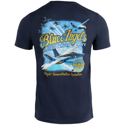 Aeroplane Apparel Company Shirts U.S. Navy Blue Angels Flight Demonstration Team T-Shirt