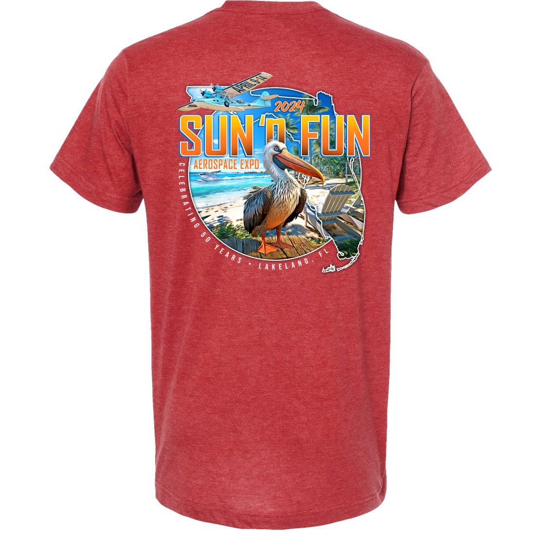 SUN 'n FUN Shirts XLarge / Heather Red Tropical Vibes SUN 'n FUN 2024 T-Shirt