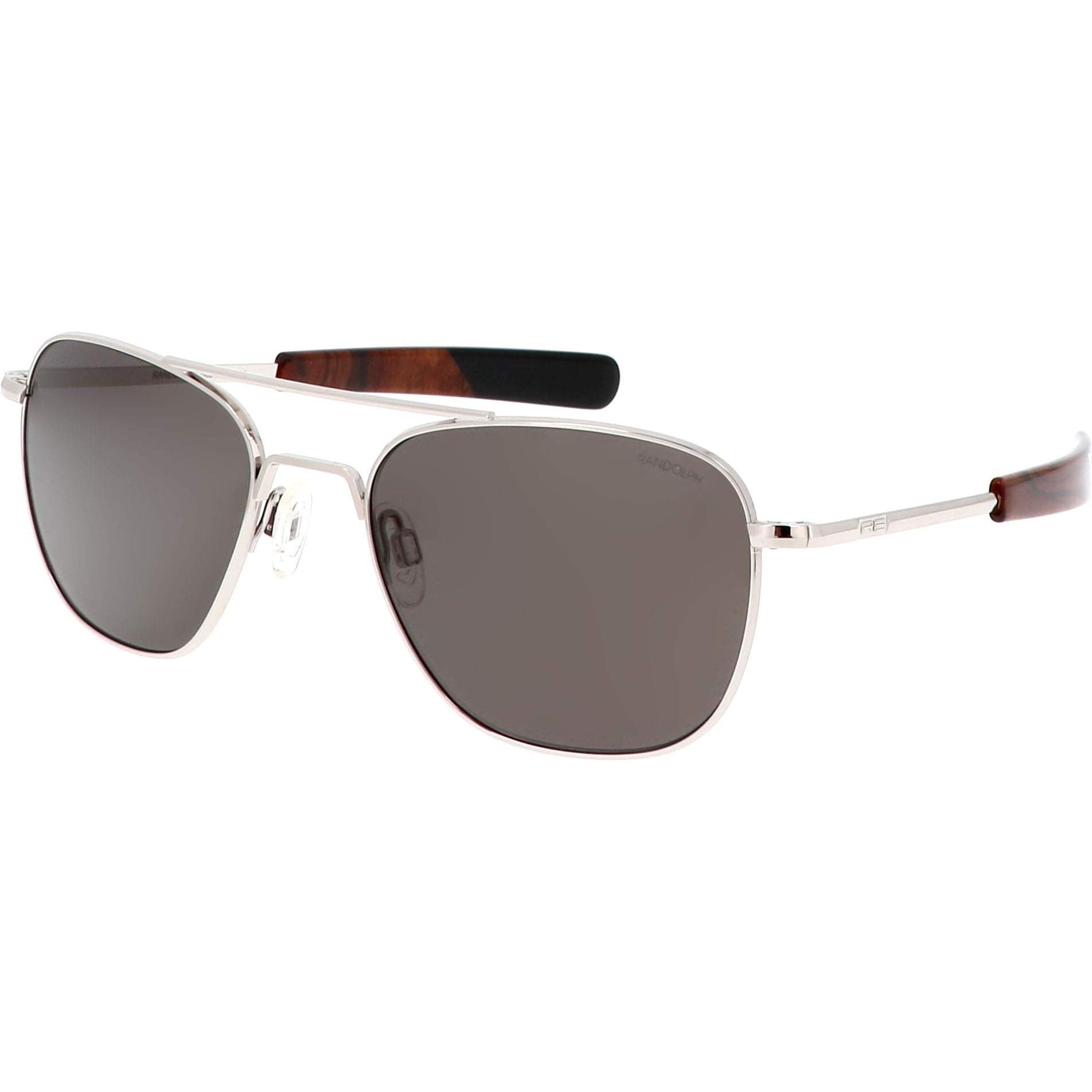 Randolph Engineering Sunglasses Randolph Aviator Sunglasses - 55mm 23k White Gold with American Gray Lenses